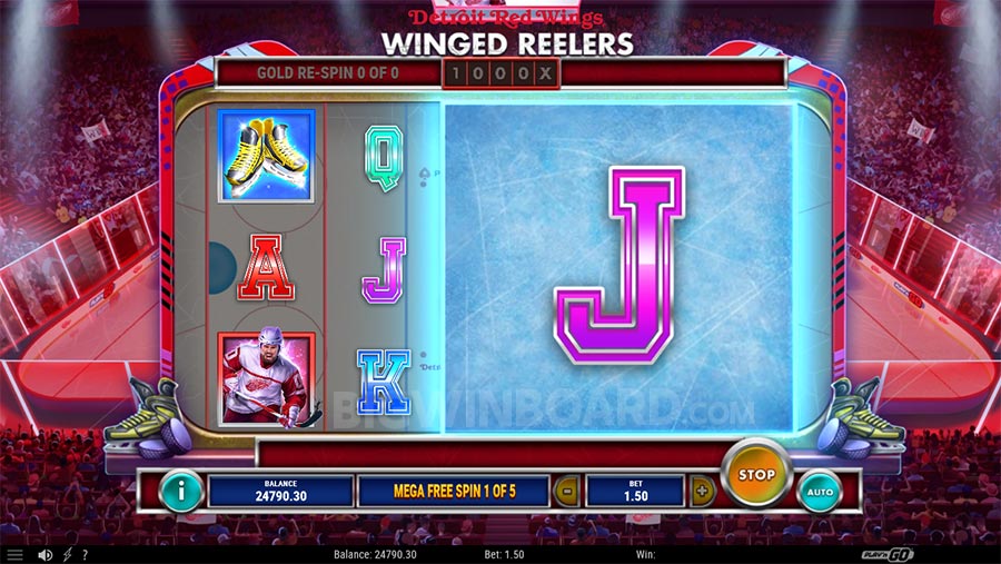 Detroit Red Wings Winged Reelers slot